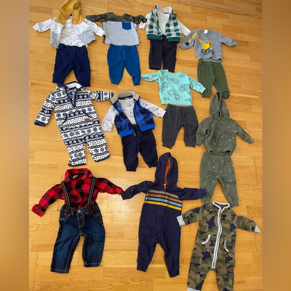 11 6month baby boy long sleeve matching sets